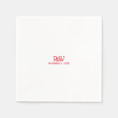 Red Hot Love Typography Wedding Napkin Servet (Voorkant)