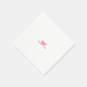 Red Hot Love Typography Wedding Napkin Servet (Hoek)