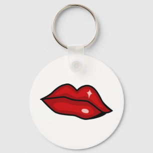 RED HOT LUCIOUS KISS LIPS SHINY LIPGLOSS BEAUTY SLEUTELHANGER