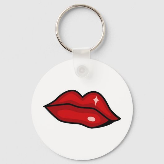 RED HOT LUCIOUS KISS LIPS SHINY LIPGLOSS BEAUTY SLEUTELHANGER (Voorkant)