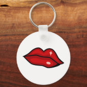 RED HOT LUCIOUS KISS LIPS SHINY LIPGLOSS BEAUTY SLEUTELHANGER (Voorkant)