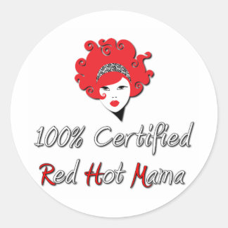 Red Hot Mama Ronde Sticker