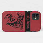 Red Hot Metallic Pony Horse Stallion Bronco Case-Mate iPhone Case (Achterkant (horizontaal))