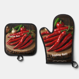 Red Hot Ovenwant & Pannenlap Set