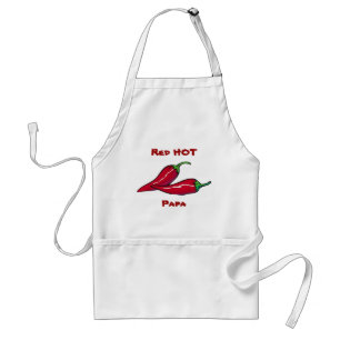 Red Hot Papa Apron Standaard Schort
