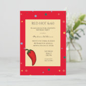 Red Hot Pepper 60e verjaardag Kaart (Staand voorkant)