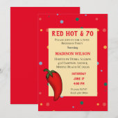 Red Hot Pepper 70e verjaardag Kaart (Voorkant / Achterkant)