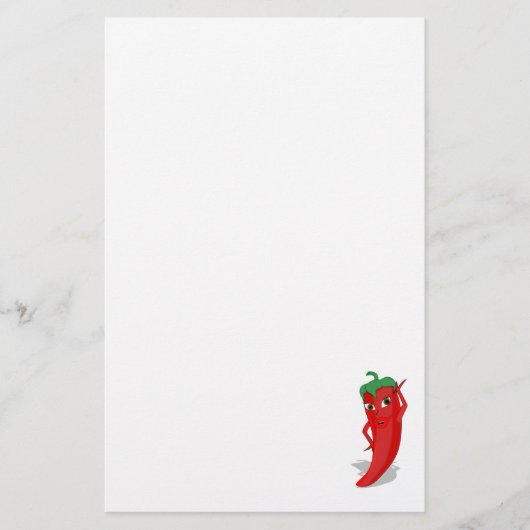 Red Hot Pepper Diva Briefpapier (Voorkant)