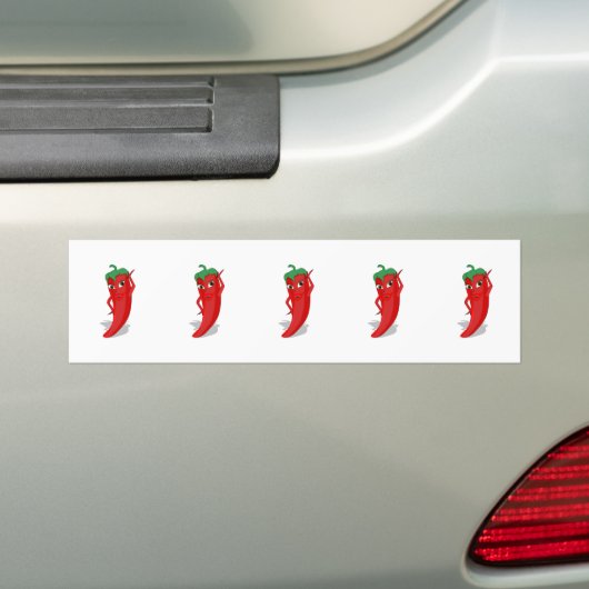 Red Hot Pepper Diva Bumpersticker (Op auto)