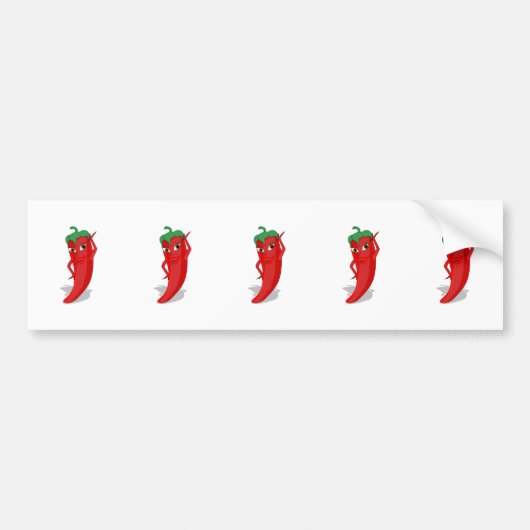 Red Hot Pepper Diva Bumpersticker (Voorkant)