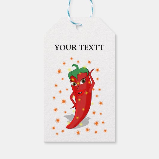 Red Hot Pepper Diva Cadeaulabel (Achterkant)