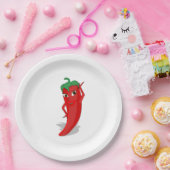Red Hot Pepper Diva Classic Papieren Bordje (Feest)