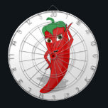 Red Hot Pepper Diva Dartbord<br><div class="desc">Een rode en hete peper cartoon. Oorspronkelijk ontwerp. Aangepaste dartboards. Cadeauidee.</div>