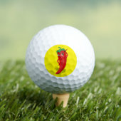 Red Hot Pepper Diva Golfballen (Insitu Shirt)