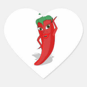 Red Hot Pepper Diva Hart Sticker