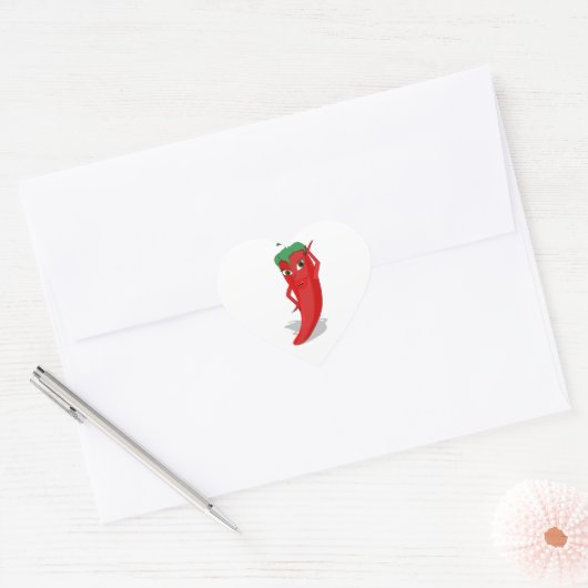 Red Hot Pepper Diva Hart Sticker (Envelop)