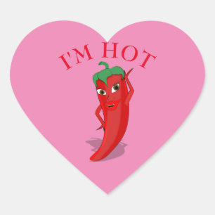 Red Hot Pepper Diva Hart Sticker
