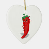 Red Hot Pepper Diva Keramisch Ornament (Rechts)