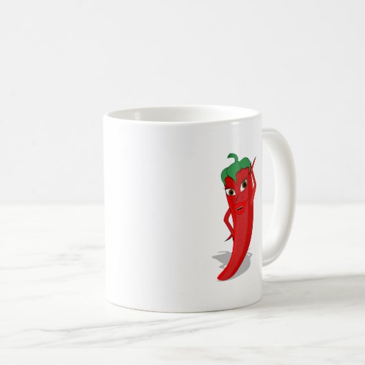 Red Hot Pepper Diva Koffiemok (Voorkant rechts)