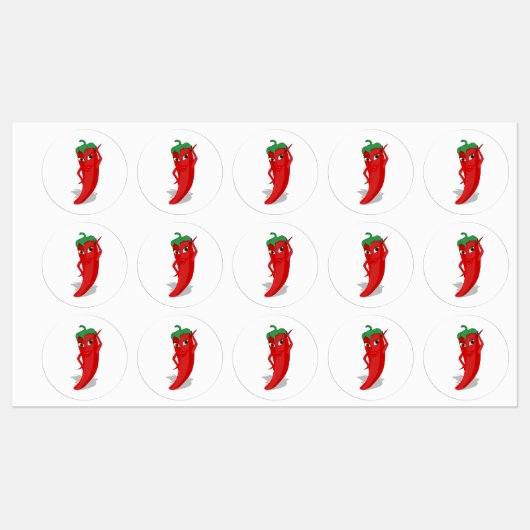 Red Hot Pepper Diva Labels (Vel)