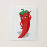 Red Hot Pepper Diva Legpuzzel<br><div class="desc">Een rode en hete peper cartoon. Oorspronkelijk ontwerp. Aangepaste puzzels. Cadeauidee.</div>
