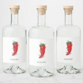 Red Hot Pepper Diva Likeurfles Etiket (Flessen)