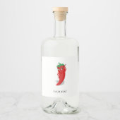 Red Hot Pepper Diva Likeurfles Etiket (Voorkant)