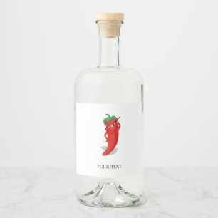 Red Hot Pepper Diva Likeurfles Etiket