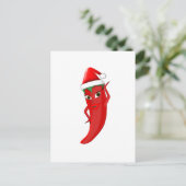 Red Hot Pepper Diva met Santas-Pet Briefkaart (Staand voorkant)
