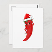Red Hot Pepper Diva met Santas-Pet Briefkaart (Voorkant / Achterkant)
