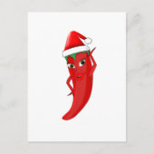 Red Hot Pepper Diva met Santas-Pet Briefkaart (Voorkant)