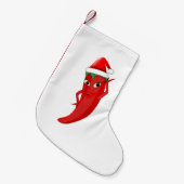 Red Hot Pepper Diva met Santas-Pet Kleine Kerstsok (Voorkant (Hangend))