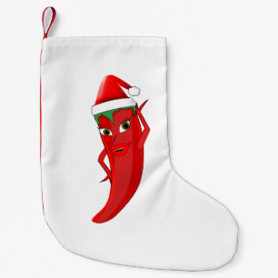 Red Hot Pepper Diva met Santas-Pet Kleine Kerstsok
