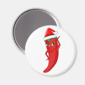 Red Hot Pepper Diva met Santas-Pet Magneet (Voorkant / Achterkant)
