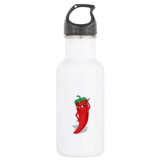 Red Hot Pepper Diva Roestvrij Waterfles (Voorkant)
