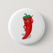 Red Hot Pepper Diva Ronde Button 5,7 Cm (Voorkant)