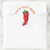 Red Hot Pepper Diva Ronde Sticker (Tas)