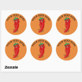 Red Hot Pepper Diva Ronde Sticker (Vel)