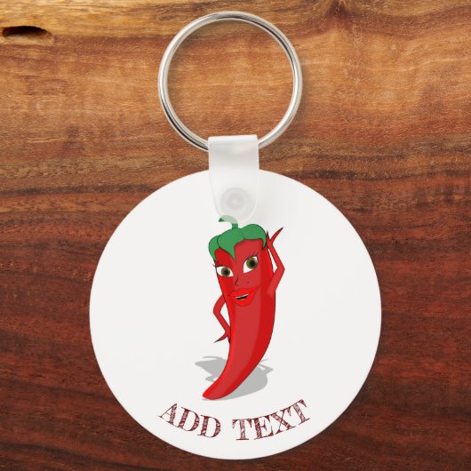 Red Hot Pepper Diva Sleutelhanger (Achterkant)