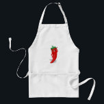 Red Hot Pepper Diva Standaard Schort<br><div class="desc">Een rode en hete peper cartoon. Oorspronkelijk ontwerp. Aangepaste schorten. Cadeauidee.</div>