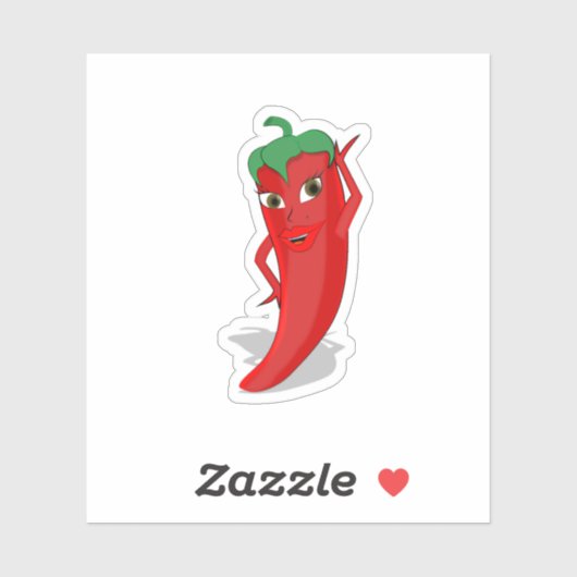 Red Hot Pepper Diva Sticker (Vel)