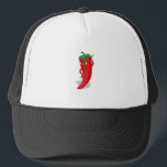 Red Hot Pepper Diva Trucker Pet<br><div class="desc">Een rode en hete peper cartoon. Oorspronkelijk ontwerp. Aangepaste vrachtwagenhoeden. Cadeauidee.</div>