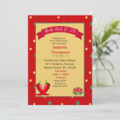 Red Hot Peppers 70th Birthday Invitation Kaart (Staand voorkant)