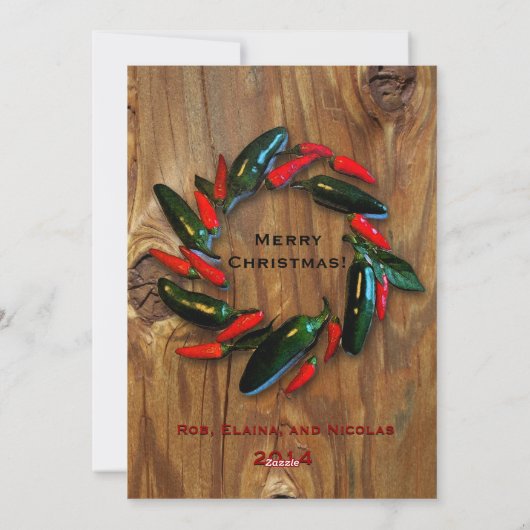 Red Hot Peppers met kerstkaart (Achterkant)