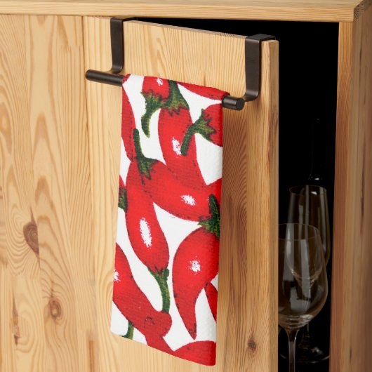 Red Hot Peppers Spicy  Theedoek (Derde Gevouwen)