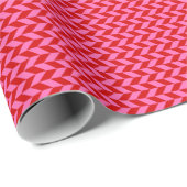 Red Hot Pink Herringbone Small DIY Colors Wrapping Cadeaupapier (Rol Hoek)