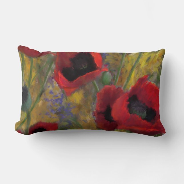 Red Hot Poppy Pillow Kussen (Voorkant)