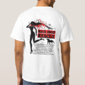 Red Hot Rescue-Shirt — Logo voor- en achterzijde T-shirt (Achterkant)