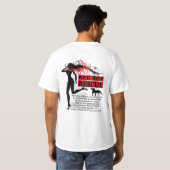 Red Hot Rescue-Shirt — Logo voor- en achterzijde T-shirt (Achterkant volledig)