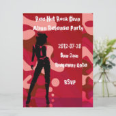 Red Hot Rock Diva III Kaart (Staand voorkant)